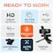 Delton C24 Webcam HD1080p With Mic, Portable Tripod & Privacy Cover For Conferencing and Video Calling DCAM24BK - alternate 2